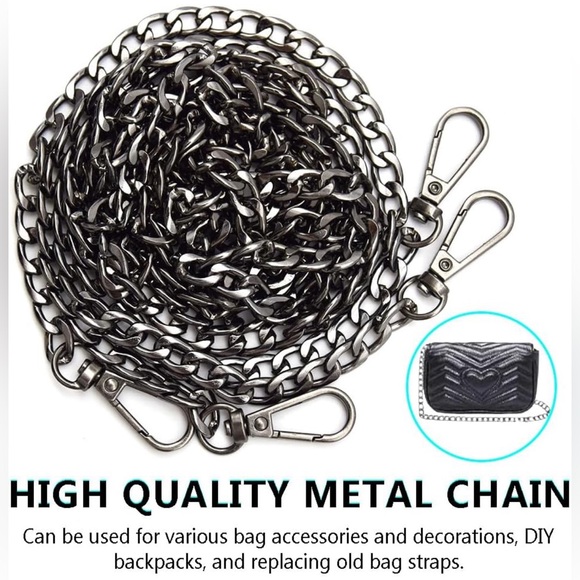 2 Pcs Chain Straps Replacement Bundle -360 rotating Buckles - Picture 3 of 4